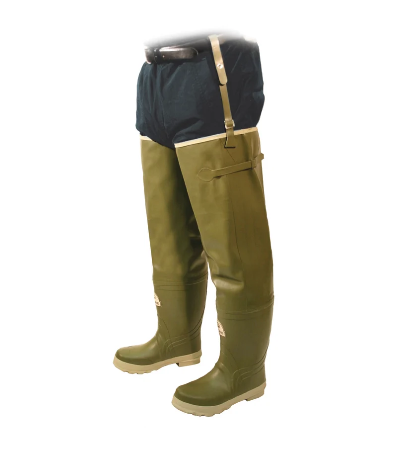 Prairie Hip, Vert | Bottes de pluie cuissardes caoutchouc 33" isolées
