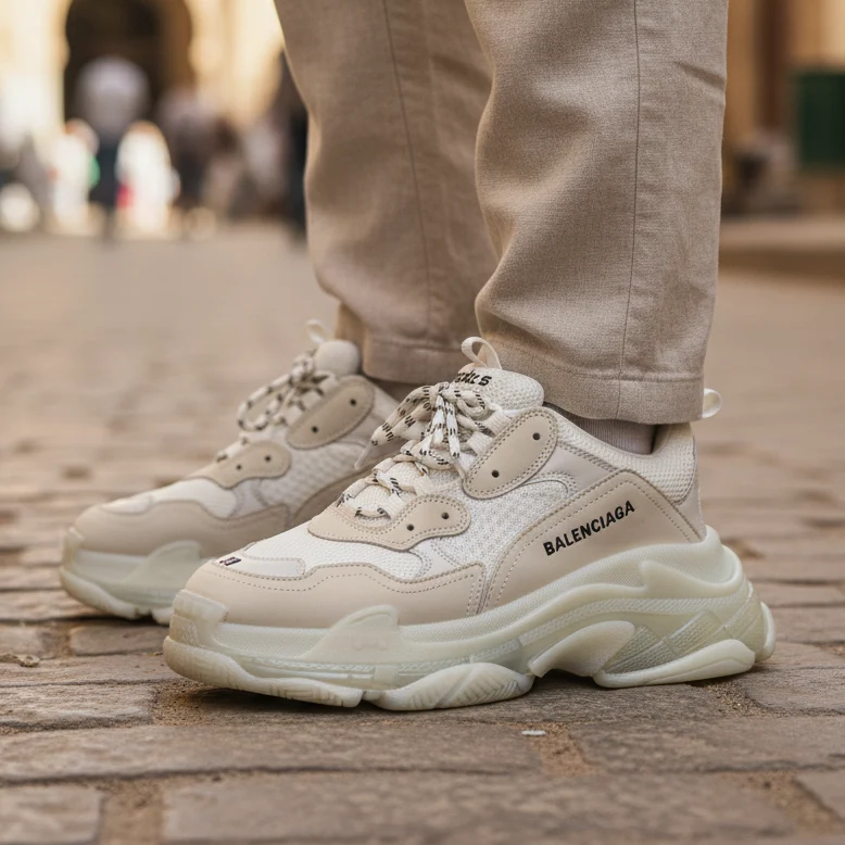 B.a.l.e.n.c.i.a.g.a Triple S White edition