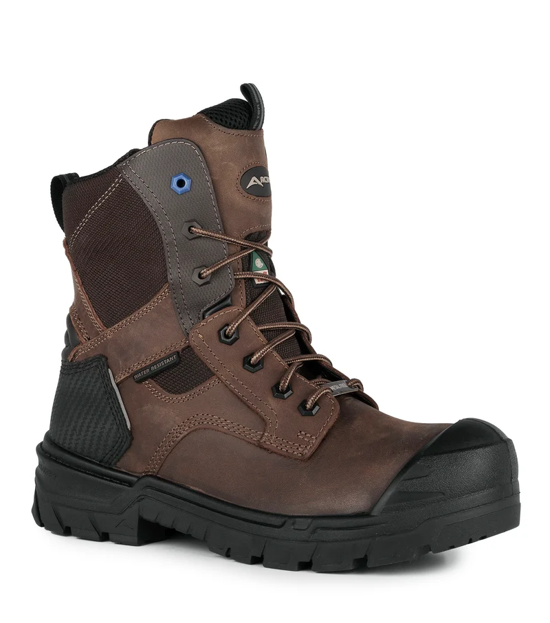 G3O, Marron | Bottes de travail 8" en cuir | Semelle antidérapante