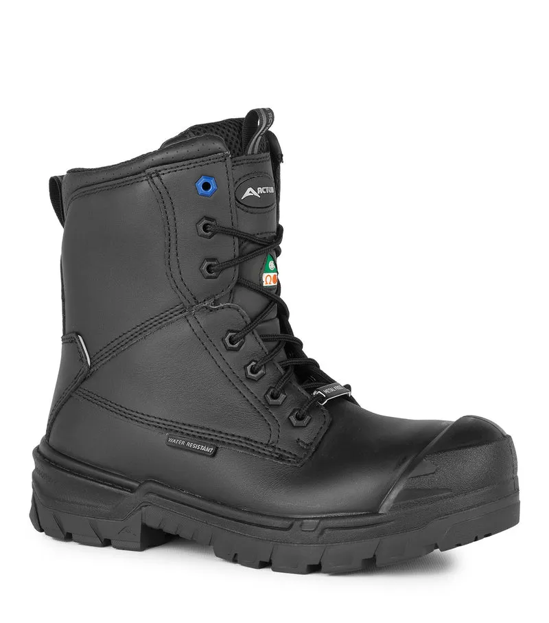 G3M, Noir | Bottes de travail 8" en cuir | Semelle antidérapante