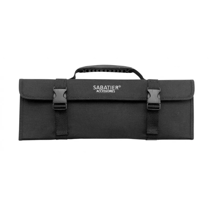 Trousse Vide en Nylon Noir Rigide 5 Emplacements Couteaux - SABATIER