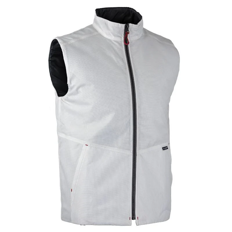 Bodywarmer de Travail Homme Matelassé Bicolore Blanc Mastic - LMA