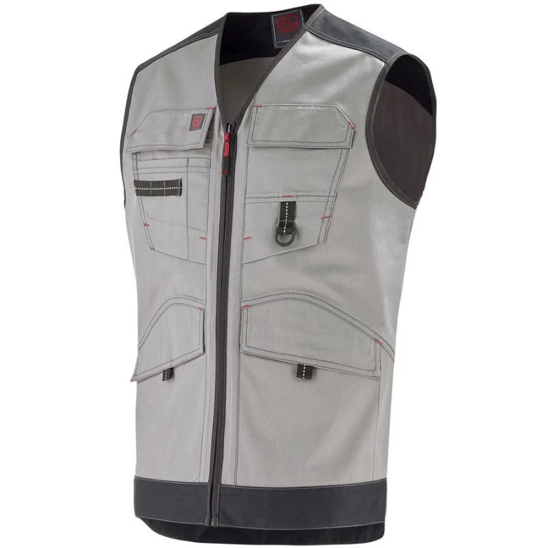 Gilet de Travail Homme Trowel Sans Manches Gris Acier/Noir - ADOLPHE LAFONT