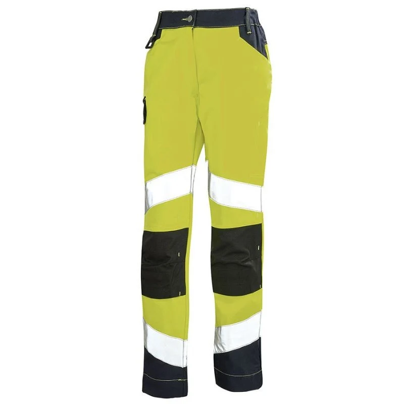Pantalon Femme Fluo Tech Jaune Fluo/Dark Blue - CEPOVETT