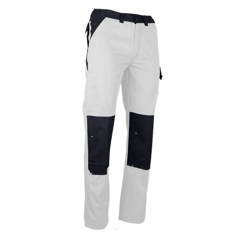 Pantalon de Travail Homme Nuancier Multipoches Bicolore Blanc/Gris - LMA