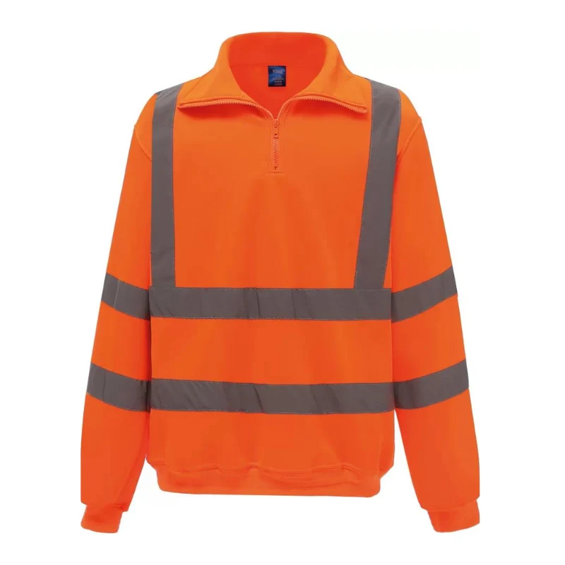 Sweat Haute Visibilité Orange Réfléchissant Homme - YOKO