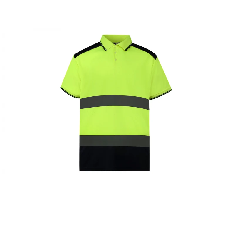 Polo Homme Haute Visibilité Orange Réfléchissant - YOKO