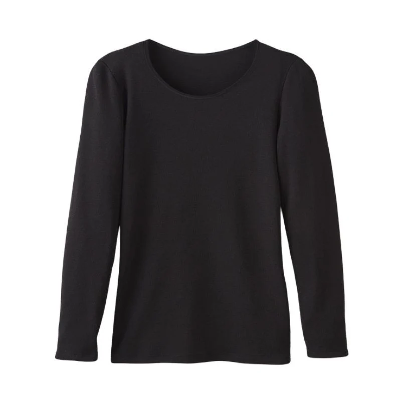 Tee-Shirt Femme Manches Longues Noir - DAMART
