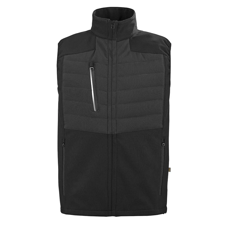 Gilet de Travail Sans Manches Matelassé Pirin Charcoal et Noir - CEPOVETT