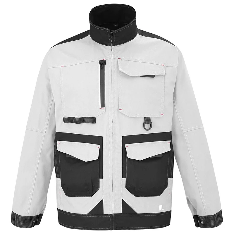 Blouson de Travail Homme Shear Blanc/Gris Charcoal - ADOLPHE LAFONT