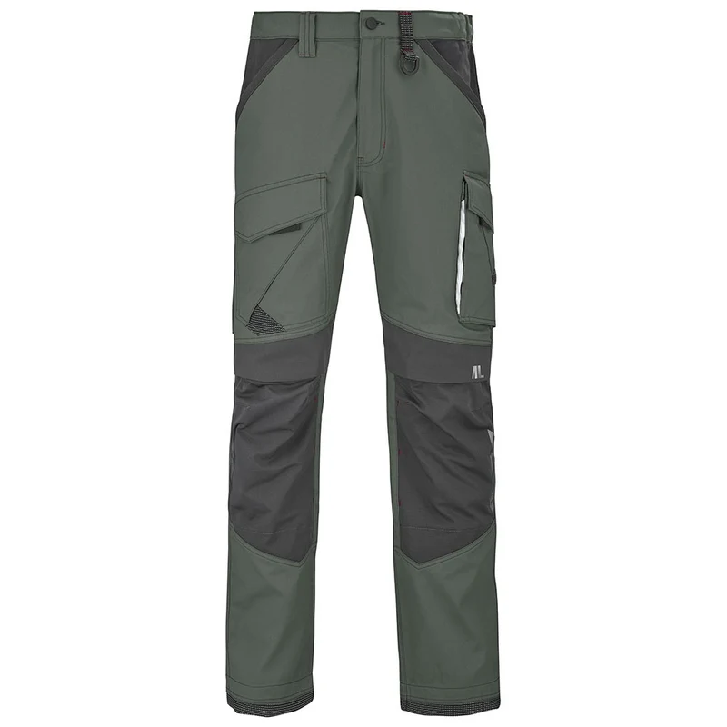 Pantalon de Travail Homme Ruler Kaki/Gris Charcoal - ADOLPHE LAFONT