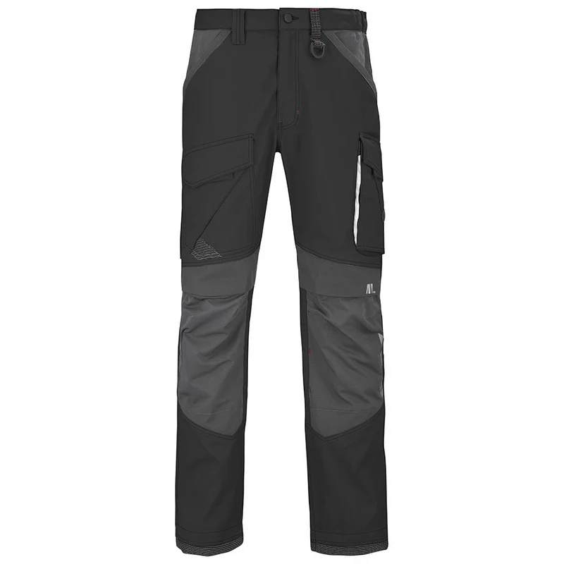 Pantalon de Travail Homme Ruler Noir et Gris Charcoal - ADOLPHE LAFONT
