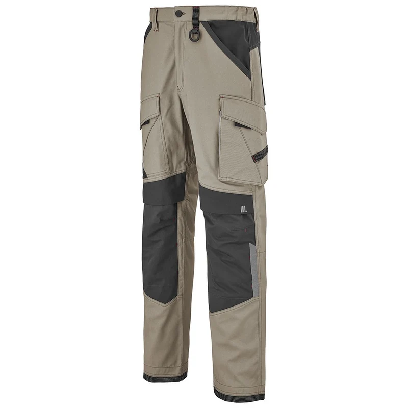 Pantalon de Travail Homme Ruler Beige et Gris Charcoal - ADOLPHE LAFONT