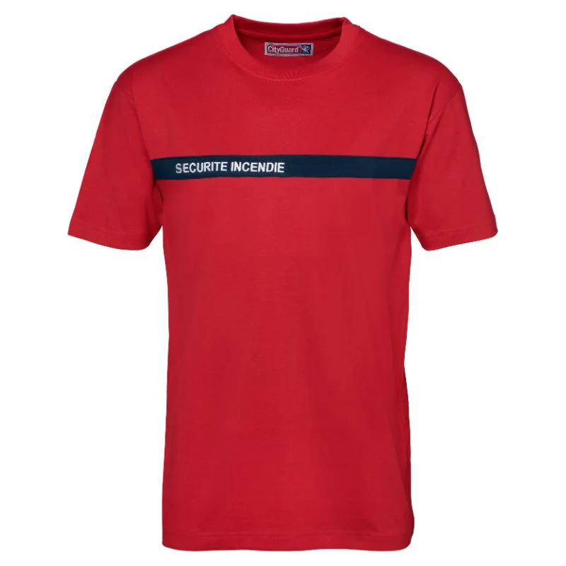 T-shirt de Sécurité Incendie Unisexe Rouge – CITYGUARD