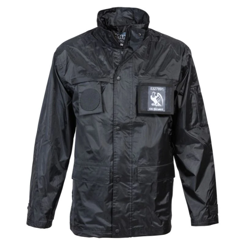 Coupe-vent de Sécurité Privée Unisexe Imperméable PVC Noir – CITYGUARD