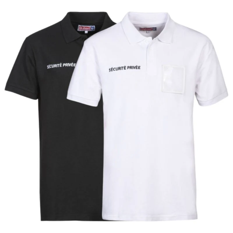 Polo de Sécurité Privée Mixte Sérigraphie Rétro Réfléchissante Coton - CITYGUARD