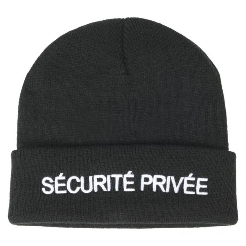 Bonnet de Sécurité Privée Brodé Acrylique Noir – CITYGUARD