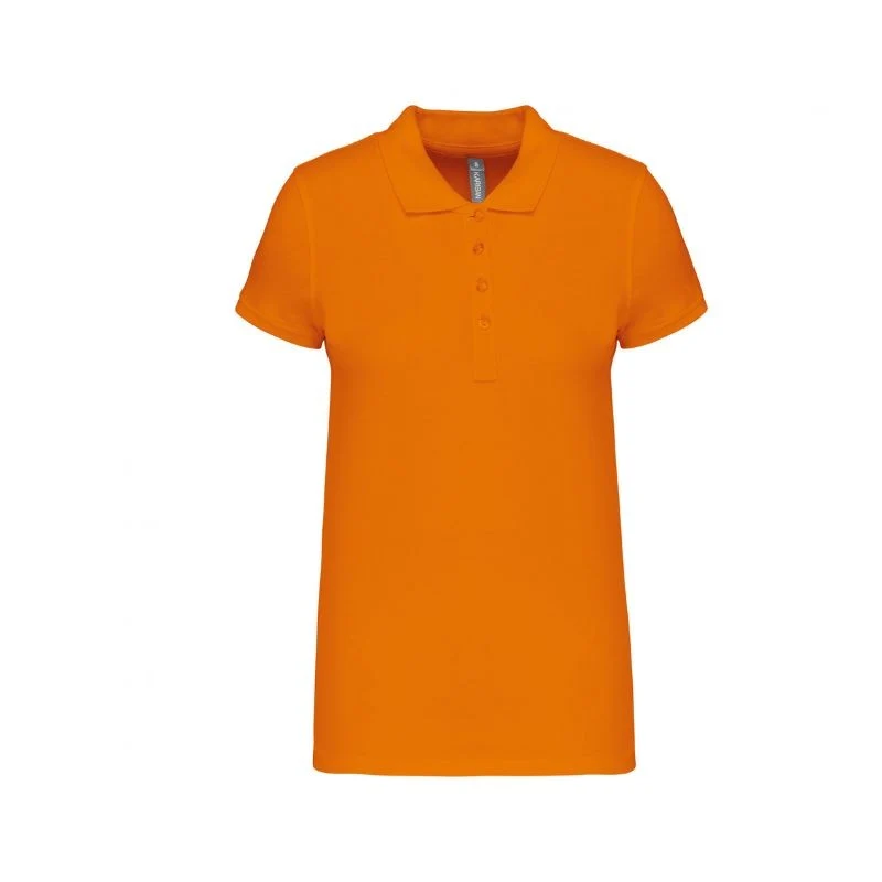 Polo Femme Manches Courtes Orange - KARIBAN