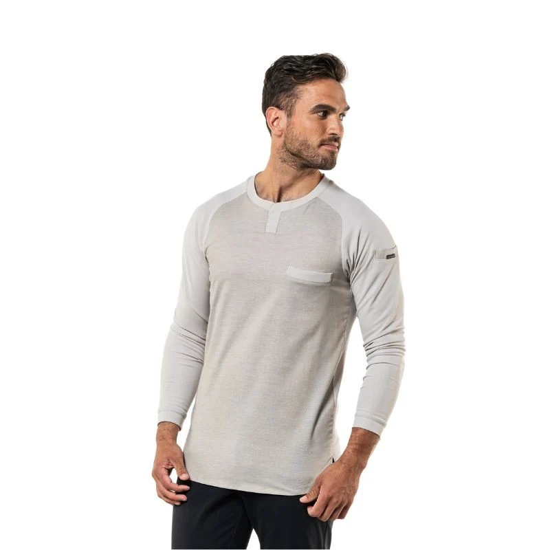 T-Shirt de Cuisine Homme Manches Longues Eco-Responsable Vert Kaki Valente UFX - CHAUD DEVANT