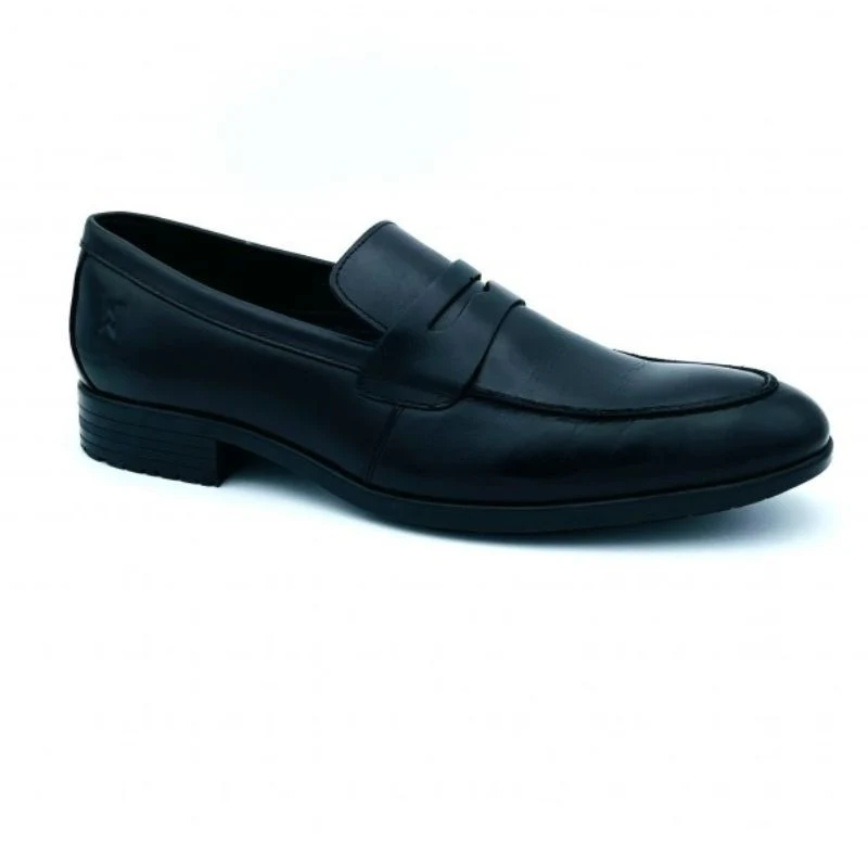 Mocassins de Service Homme en Cuir NCITY Noir - NORDWAYS