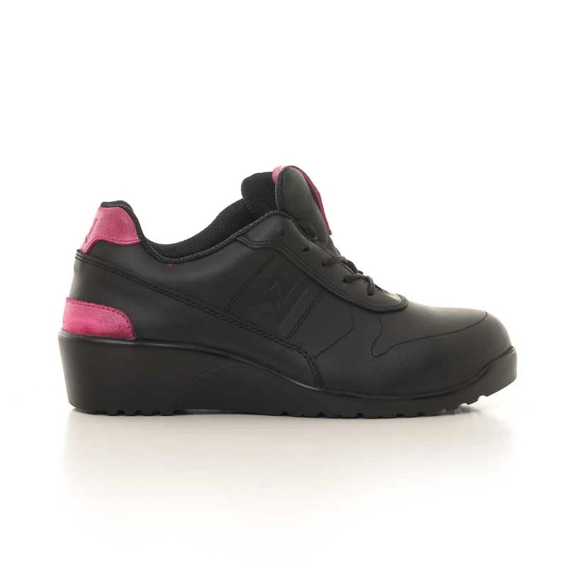 Chaussure de Sécurité Femme Compensée Jenny Noir/Rose - NORDWAYS