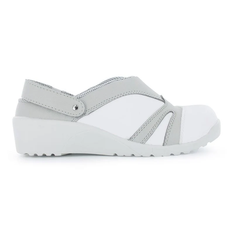 Sabot de Cuisine Femme Fiona Blanc et Gris - NORDWAYS