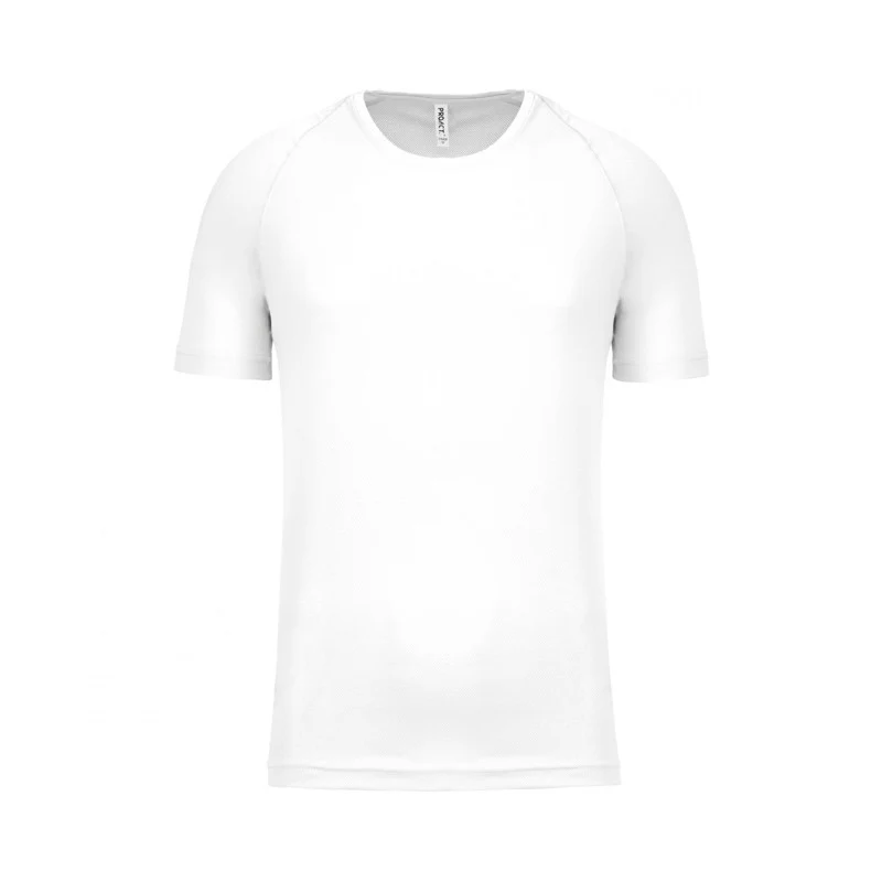 Tee-Shirt Blanc Respirant Anti-Transpiration Homme Manches Courtes - PROACT