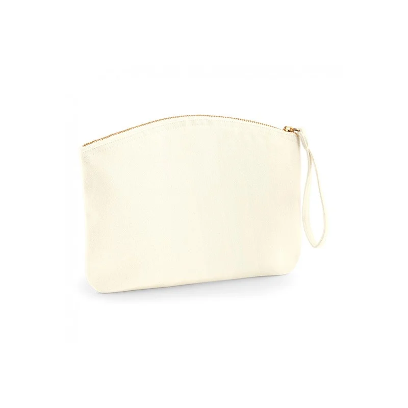 Pochette Beige Coton Biologique avec Dragonne - TOPTEX