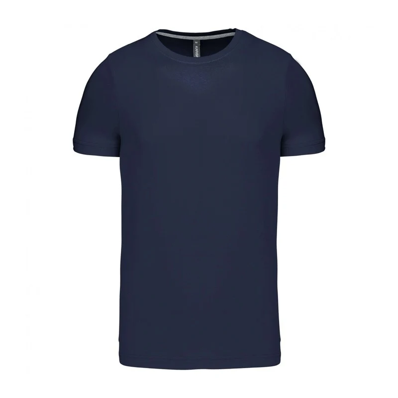 Tee-Shirt Manches Courtes Bleu Marine Col Rond - KARIBAN