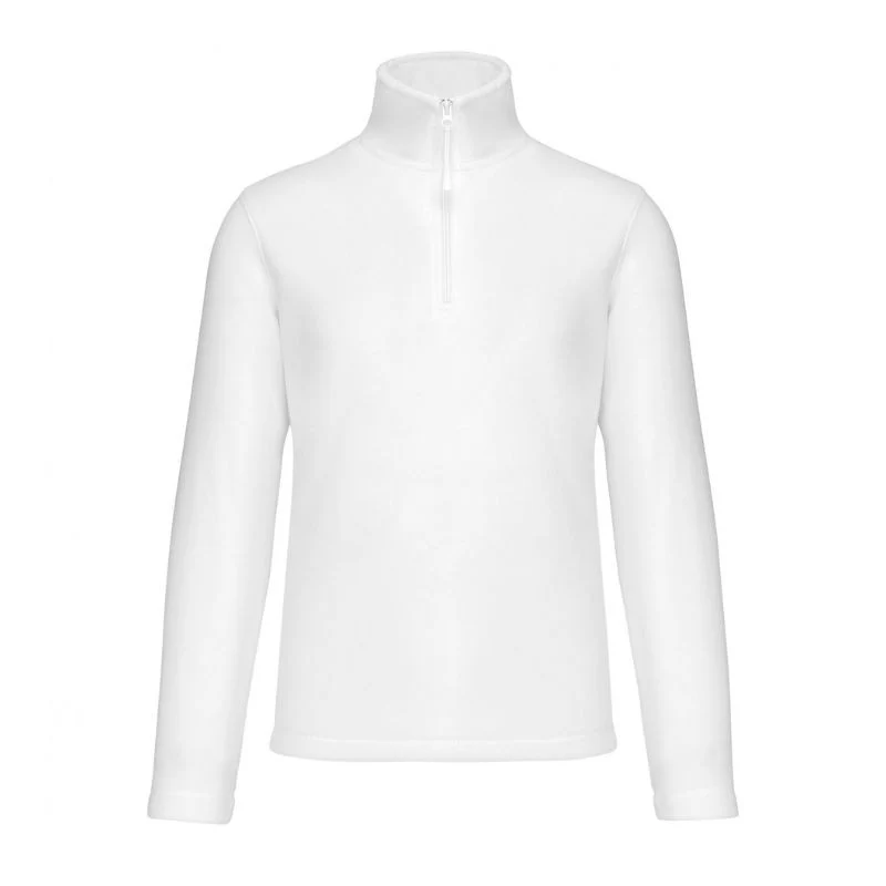 Pull Micropolaire Homme Col Zippé Noir - KARIBAN