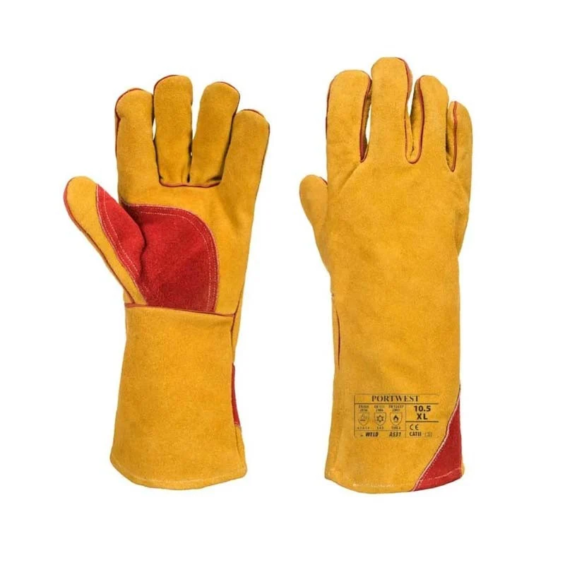 Gant de Protection Soudeur Jaune/Rouge - PORTWEST