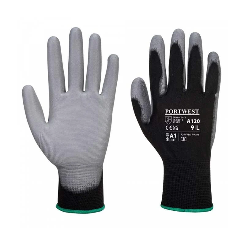 Gant de Protection Nylon Enduit Noir et Gris - PORTWEST