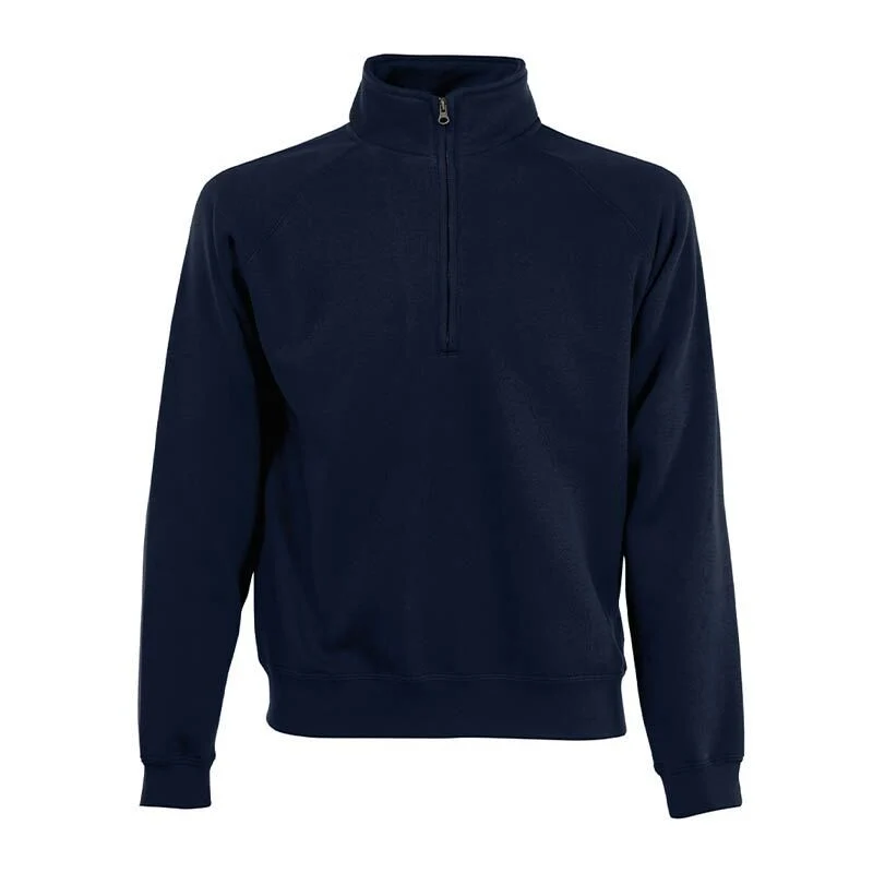 Sweat-Shirt Homme Col Zippé Premium Deep Navy - TOPTEX
