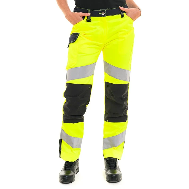 Pantalon de Travail Femme Haute Visibilité FluoTech Jaune et Bleu - LAFONT