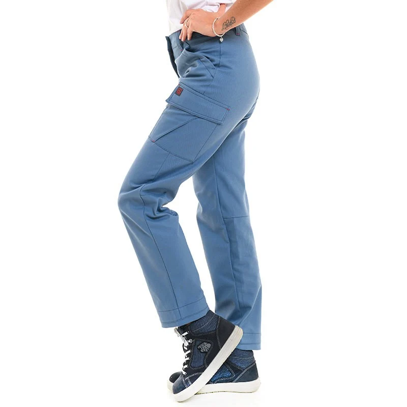 Pantalon de Travail Femme Jade Bleu Métal - ADOLPHE LAFONT