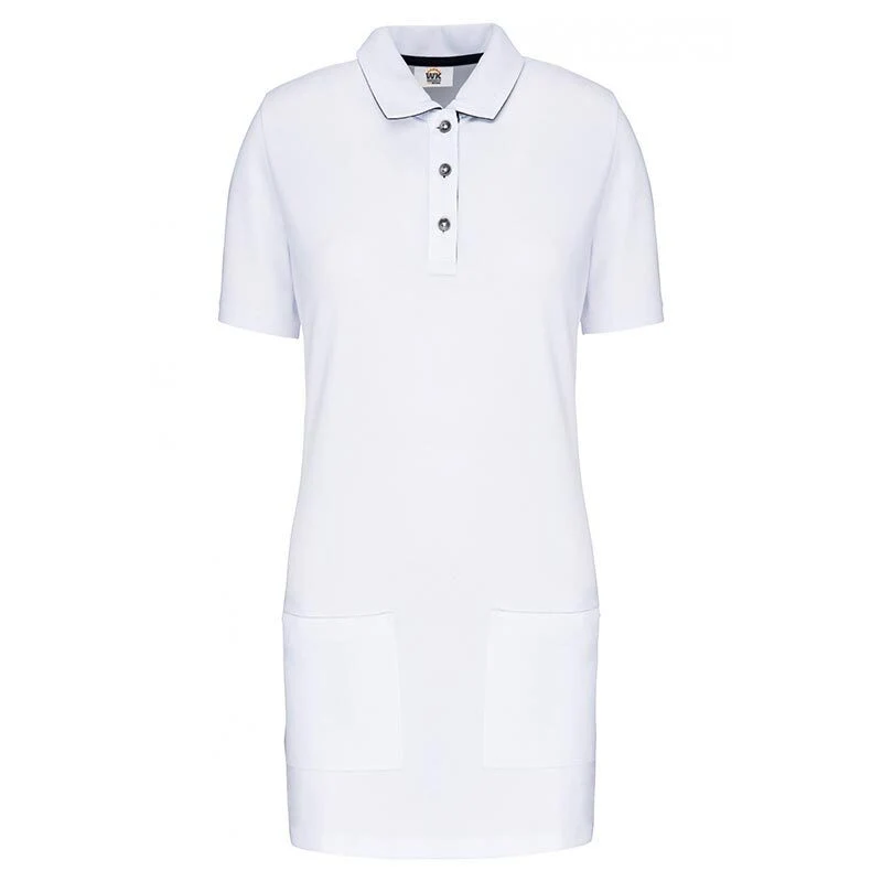 Polo Long Noir Manches Courtes Femme - TOPTEX