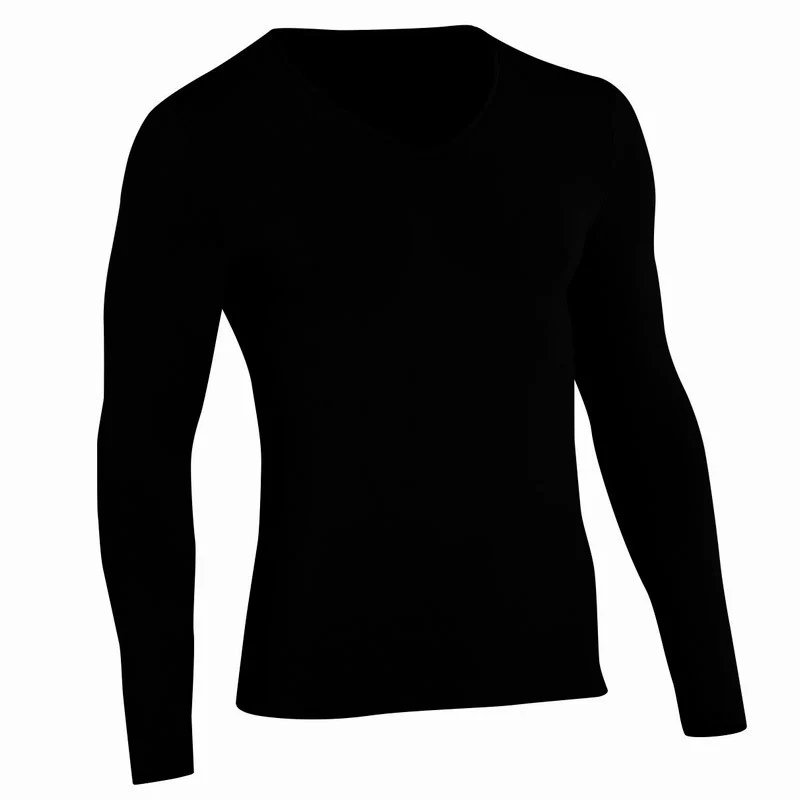 Tee-Shirt Homme Manches Longues Noir Thermolactyl - DAMART