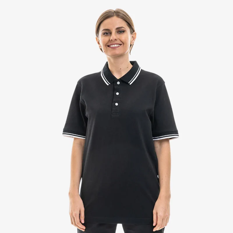 Polo de Travail Skipper Noir et Blanc - PAYPERWEAR