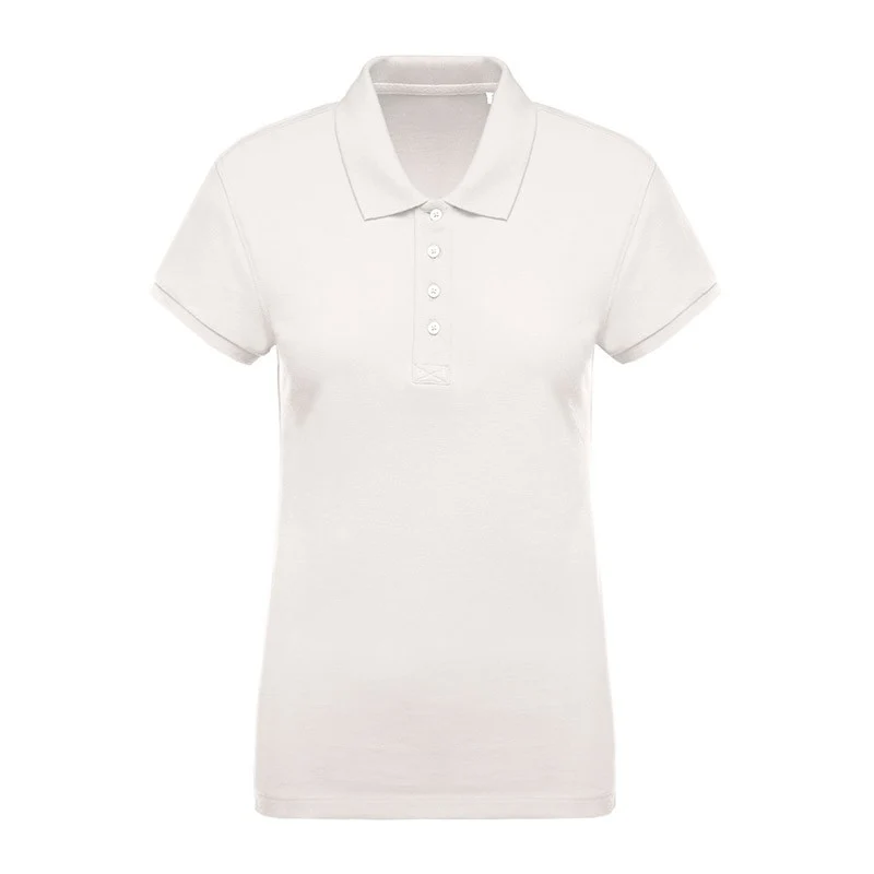Polo de Travail Femme Piqué Bio Manches Courtes Beige - TOPTEX