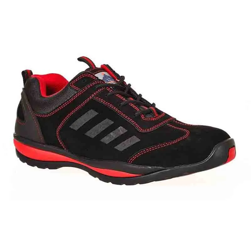 Baskets de Sécurité Steelite Lusum Safety Trainer Noir et Rouge S1P - PORTWEST