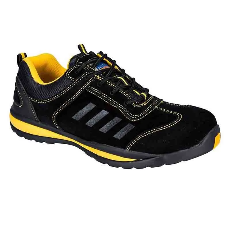 Baskets de Sécurité Steelite Lusum Safety Trainer Noir et Jaune S1P - PORTWEST