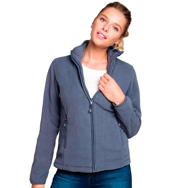 Veste de Travail Micropolaire Zippée Femme Bleu Chiné - KARIBAN