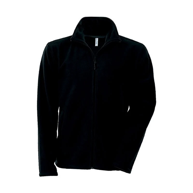 Veste Passe-Couloir Homme Micropolaire Zippée Noir - KARIBAN