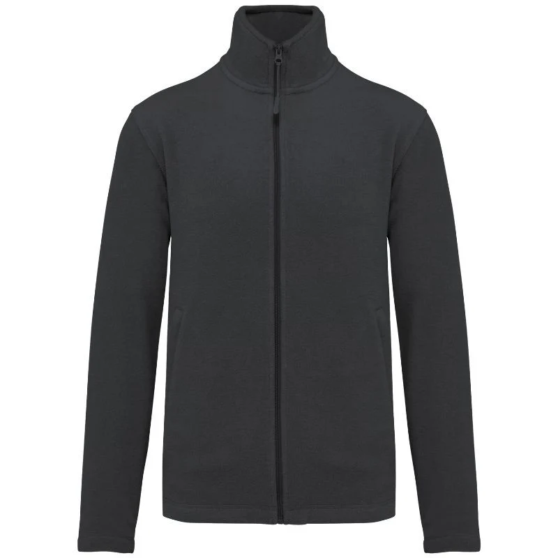 Veste de Travail Homme Micropolaire Zippée Gris Foncé - KARIBAN