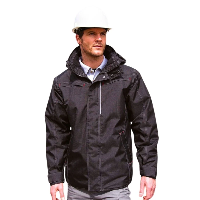 Parka de Travail Homme Robuste Effet Denim Noir - RESULT