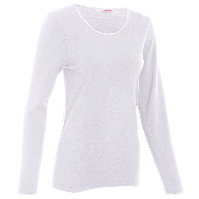 Tee-shirt de Travail Blanc Thermolactyl Manches Longues Femme - DAMART