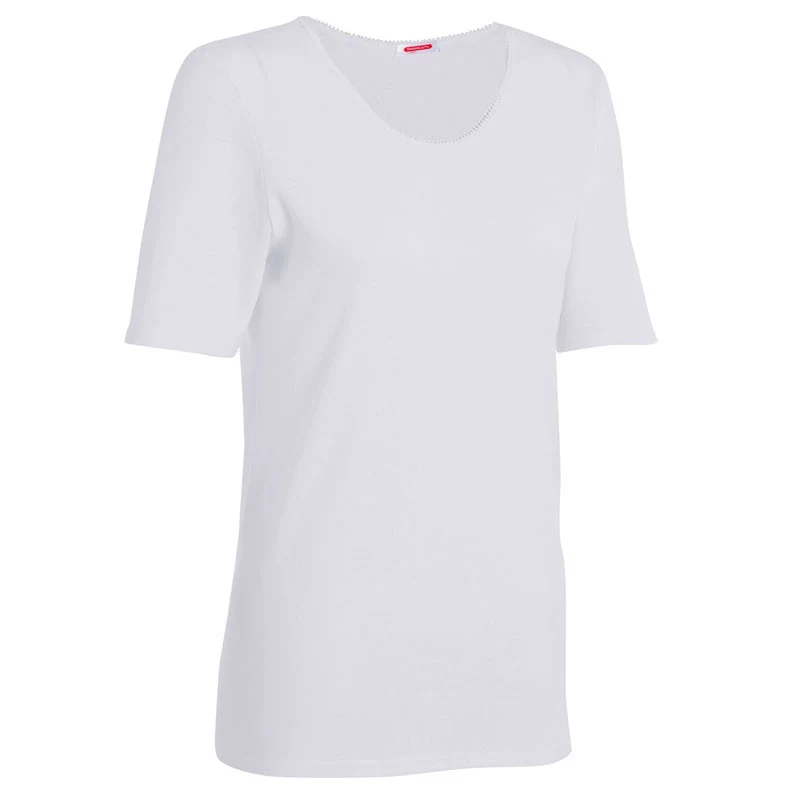 Tee-shirt de Travail Blanc Thermolactyl Col Rond Femme - DAMART