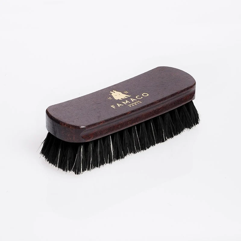 Brosse À Reluire Luxe 18 cm Poils Noirs - FAMACO
