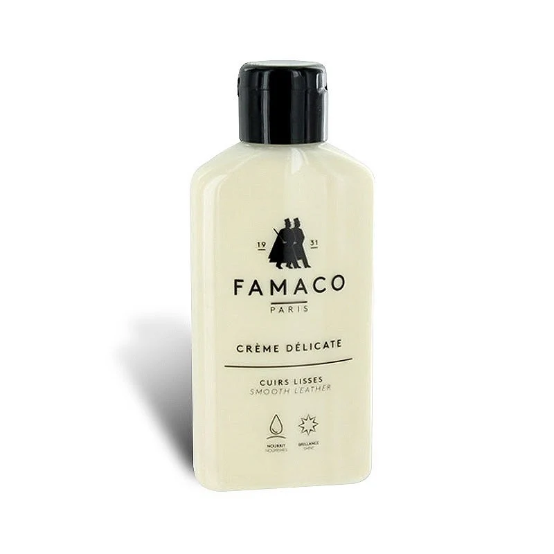 Crème Délicate d'Entretien Chaussures Cuir Lisse Noir - FAMACO