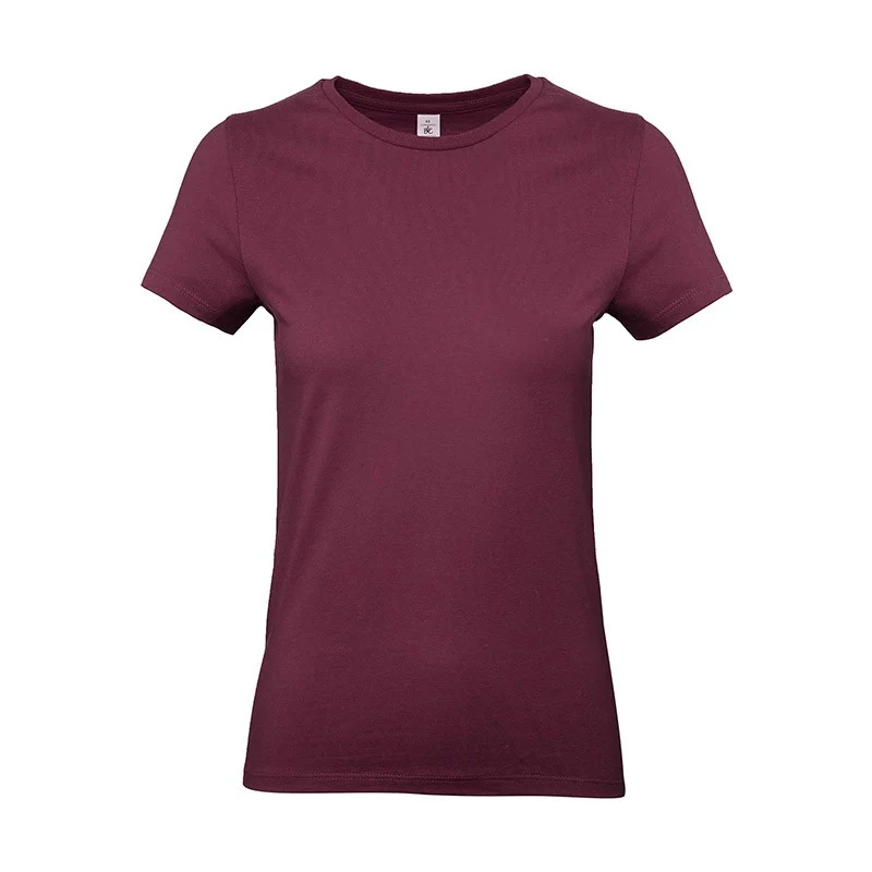 Tee-shirt de Travail Femme 100% Coton Bordeaux - TOPTEX